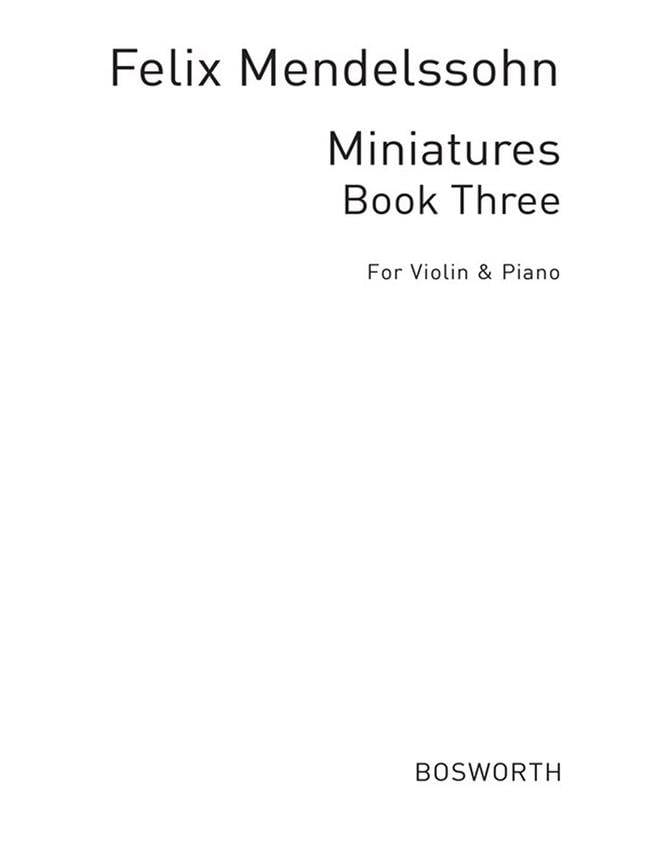 Miniatures For Violin And Piano Book 3